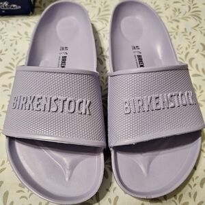 Womens Birkenstock Barbados Eva Purple Fog Slide Sandal Size 10
